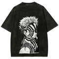 Demon Slayer Akaza Unisex Fit Washed T-Shirt 2508017343