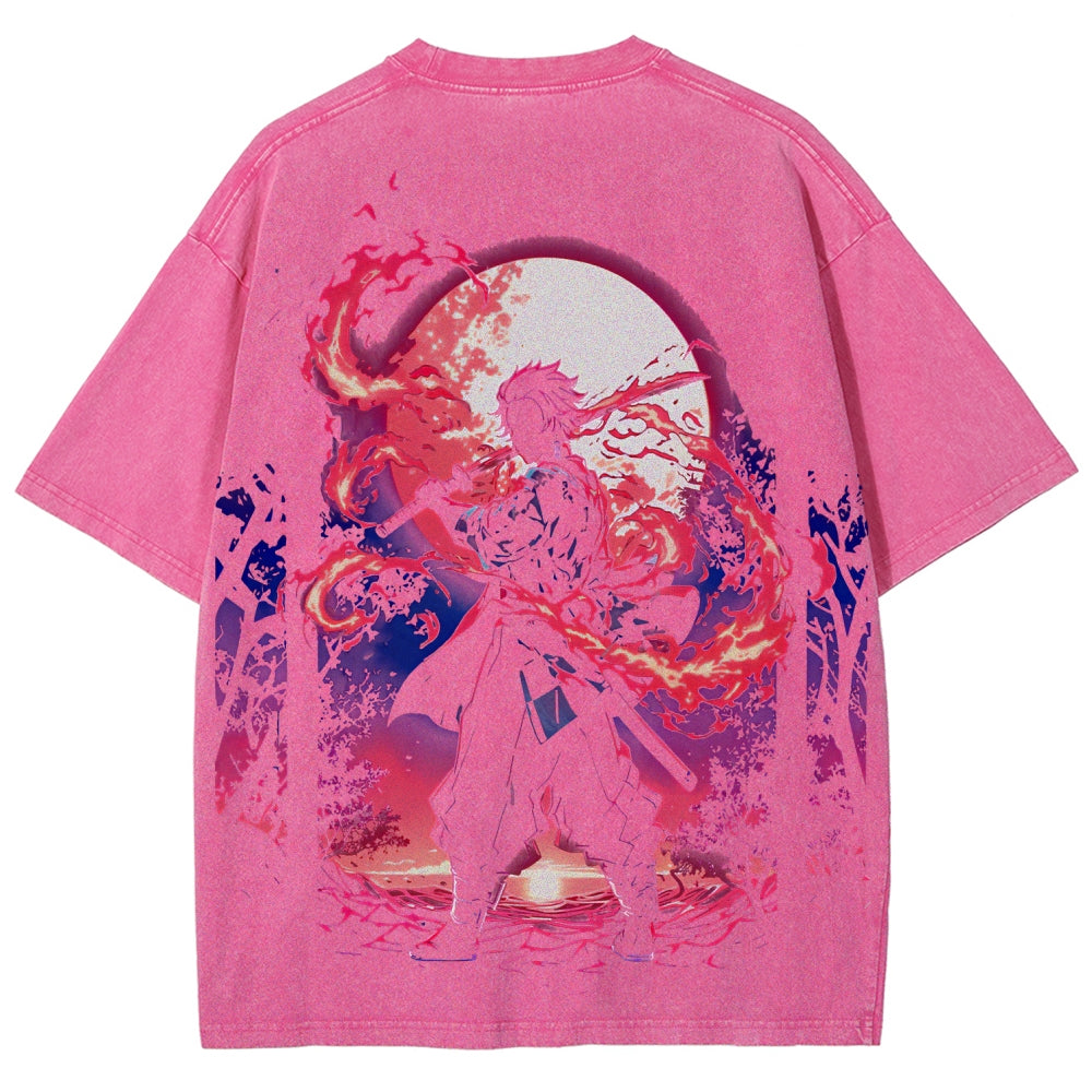 Demon Slayer Unisex Fit Washed T-Shirt 2508018941