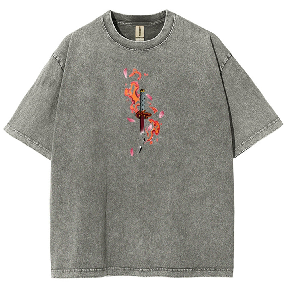 Demon Slayer Unisex Fit Washed T-Shirt 2510002604