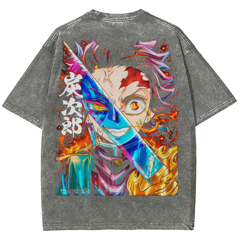Demon Slayer Unisex Fit Washed T-Shirt 2510002604