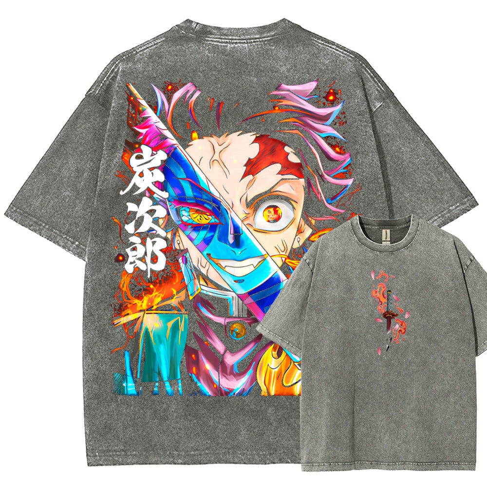 Demon Slayer Unisex Fit Washed T-Shirt 2510002604