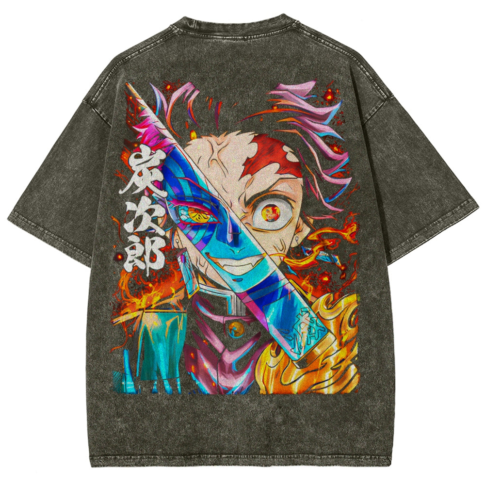 Demon Slayer Unisex Fit Washed T-Shirt 2510002604