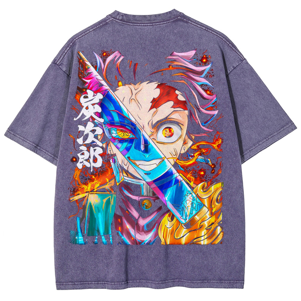 Demon Slayer Unisex Fit Washed T-Shirt 2510002604