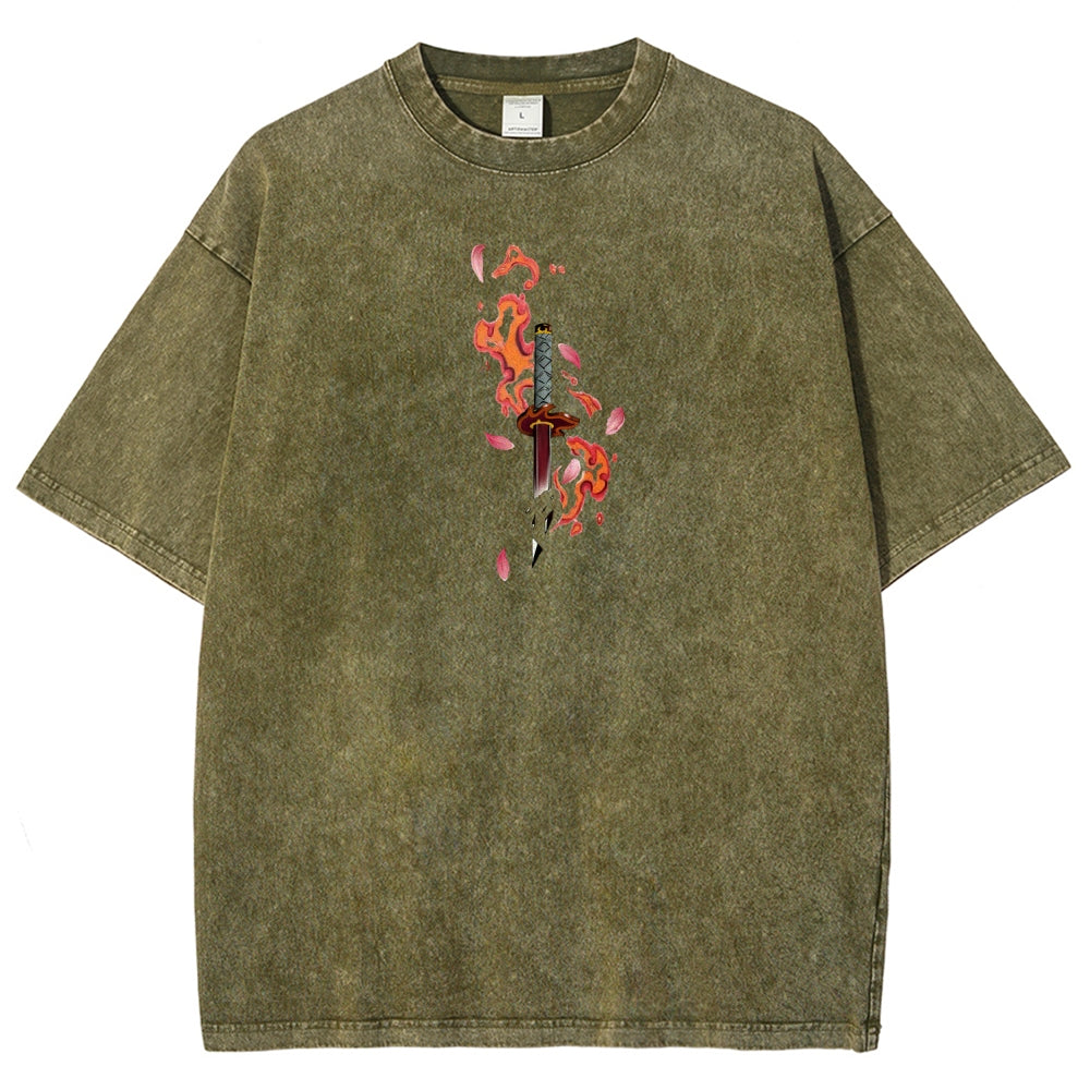 Demon Slayer Unisex Fit Washed T-Shirt 2510002604